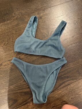 Textured green Two-Piece Bikini